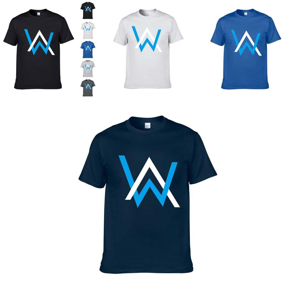 Luxurious Alan Walker Faded Cotton T-shirt With Classic O-neck For Men In Every Season