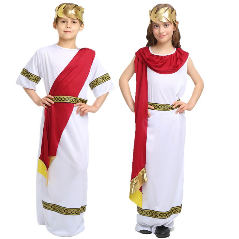 Costumi da gioco di ruolo per bambini: Atena Greca Antica e Principessa Romana
