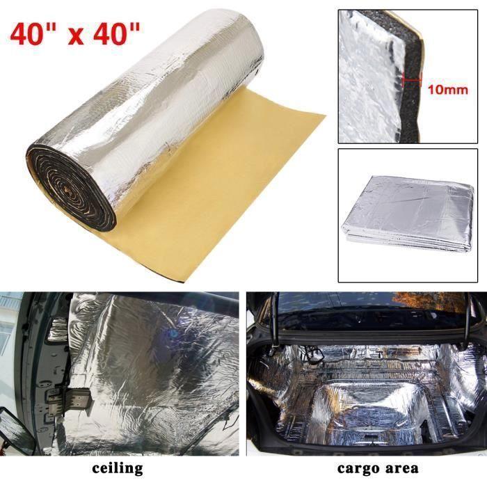 Isolant thermique de voiture sourcing map tapis isolant thermique auto voiture capot porte isolation acoustique 40"x40" 100x100cm