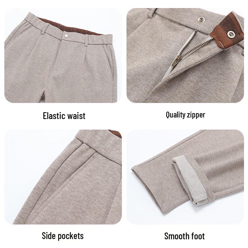 Hongdou Men's Autumn/Winter Straight-Leg Athletic Trousers