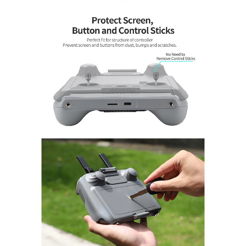 Sunnylife RC 2 Sunhood Joysticks Protector Sunshade for DJI Mini 4 Pro/Air3/Flip RC 2/1 Remote Controller Full Screen Protection