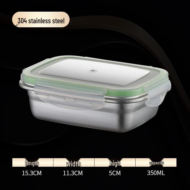 GOWKE 304 Stainless Steel Microwaveable Food Storage Container Set