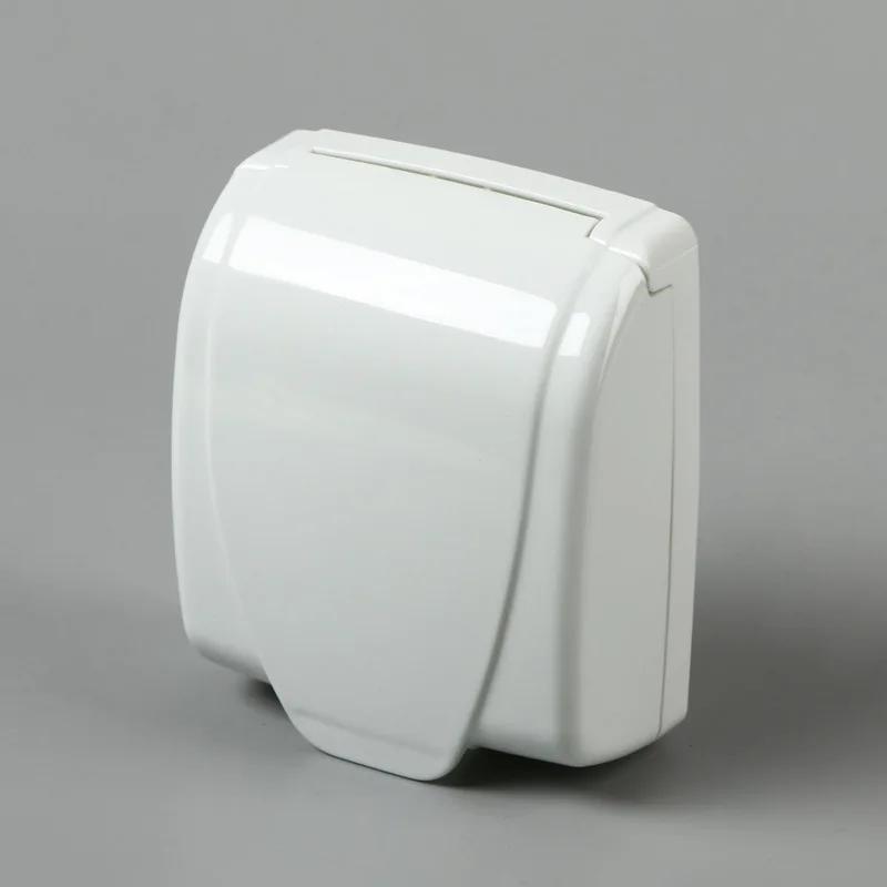 Universalkontakt Vanntett boks Veggbryterplate Vannstøvtett deksel Uttak Dørklokke Baderom Sprutsikre beskyttelsesbokser