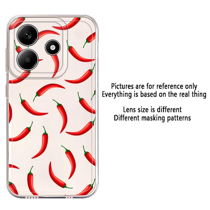 Fruit Chili Soft Phone Cover Case for Xiaomi Redmi Note 14 Pro Plus 12 13C 14C Note 13 11 A4 10S 12S 9 10 11S