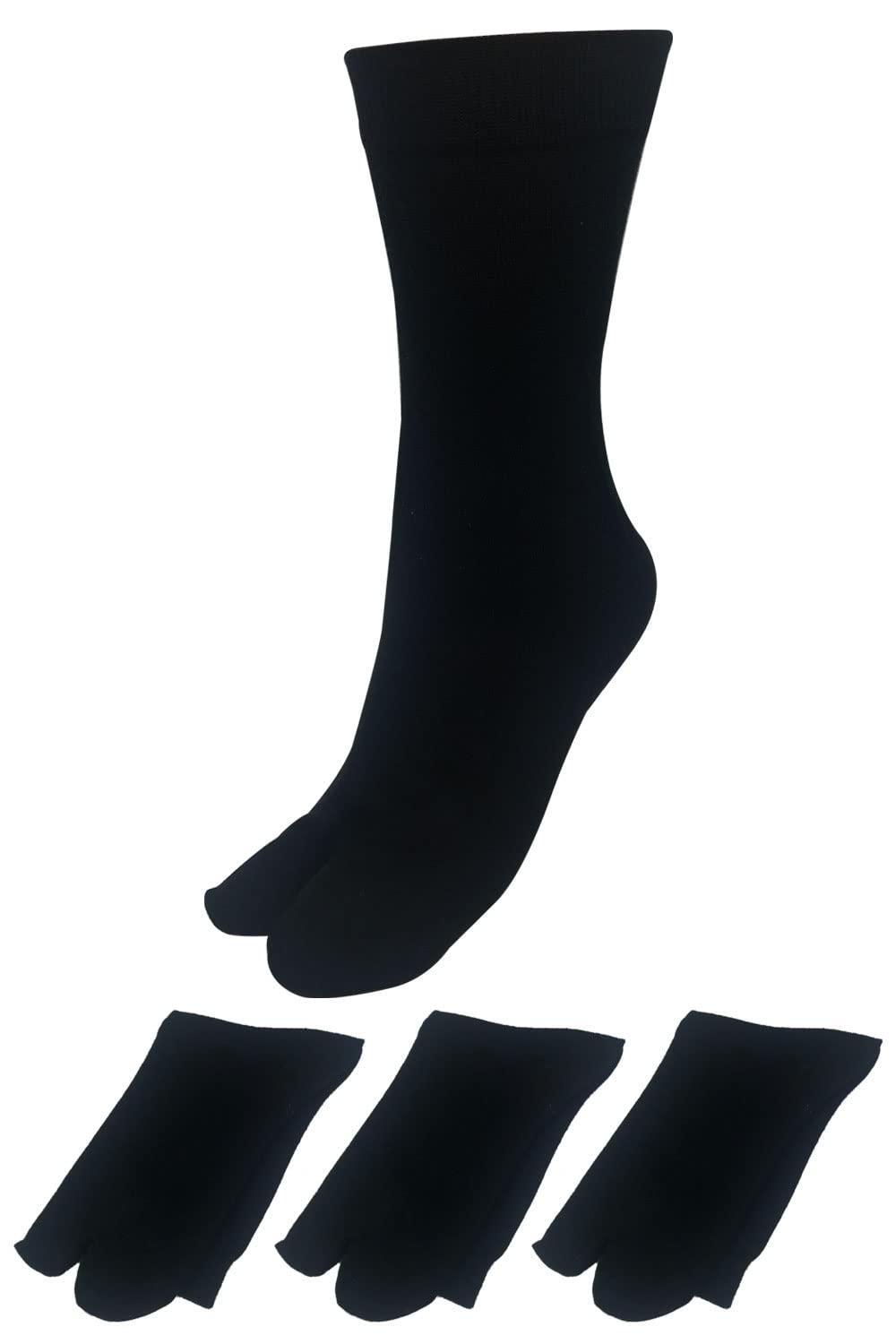 

Аутентичные таби, сделанные в размерах, однотонные, 3 пары носков, Япония, гладкие, термостойкие, антибактериальные, дышащие, дезодорирующие, влагоотводящие, мужские, 24-26,