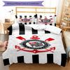 Sport Club Football Crest Printed Pattern Duvet Cover Set – includes 1 duvet cover and 2 matching pillowcases Bedroom decor Christmas gifts