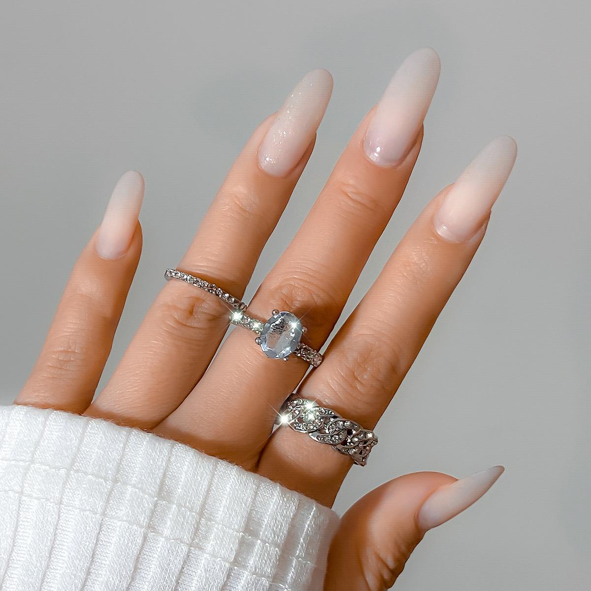 

Jewelry Open Joint Ring Ethnic Style Eye Ring Plain Ring Design Sense Flower Imitation Pearl Ring