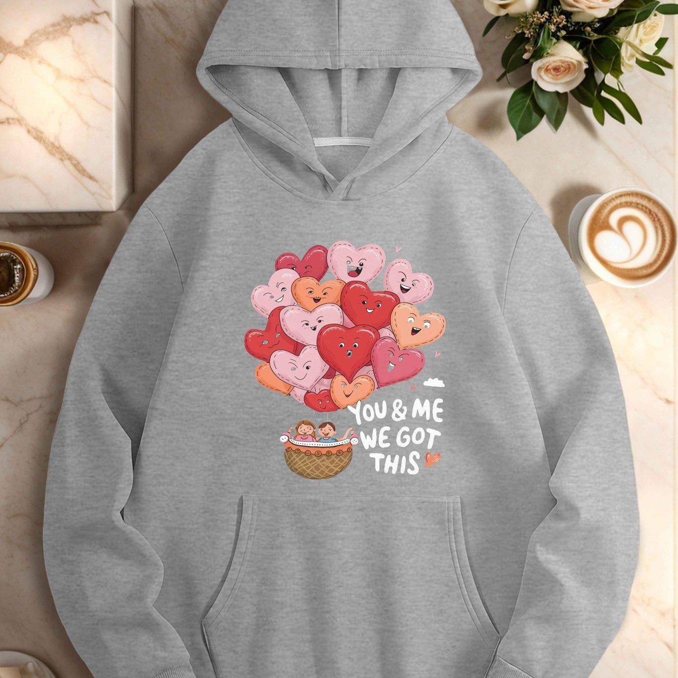 

Print Love Print Hoodies Men Fleece Sweatshirt Hip Hop Casual Hoodie Vintage Pullovers Loose Hoodie Y2k Clothes Sweatshirts 3XL