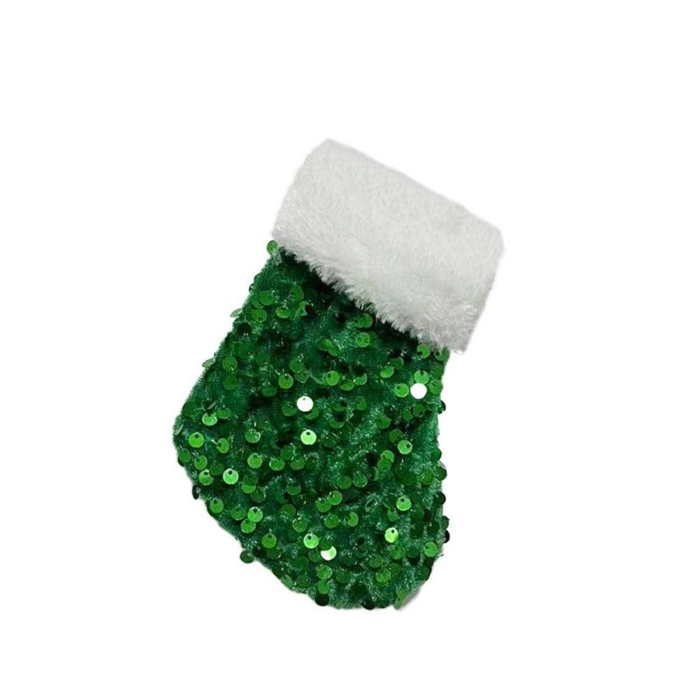 Hanging Christmas Tree Ornaments Plush Christmas Decoration Red Sequins Christmas Stocking Home