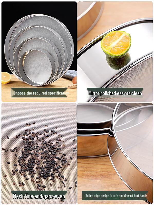 Zhaoran 20cm Stainless Steel Flour Sifter Set