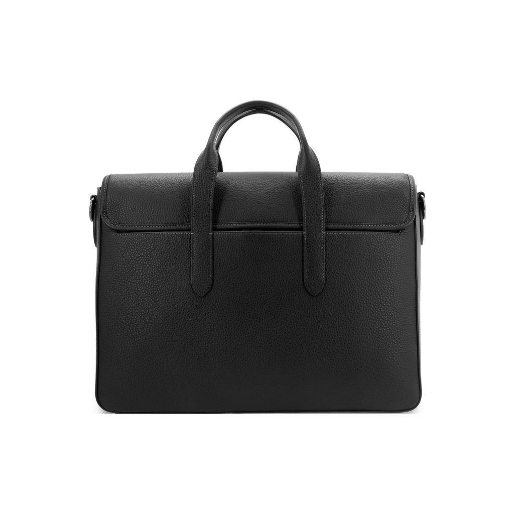 Coach Sullivan 39 Magnetic Closure Detachable Shoulder Strap Leather Document Briefcase Tote Crossbody Bag Large Men Bags Black C9875-QBBK
