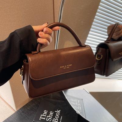 Retro kleine Tasche Damentasche neue Mode Herbst und Winter Schulter Umhängetasche hochwertig Damen tragbare kleine quadratische Tasche