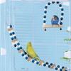 Bell Perch Bird Swing Toys Paw Grinding Parrot Standing Stick Hammock Parrot Pole  Climbing