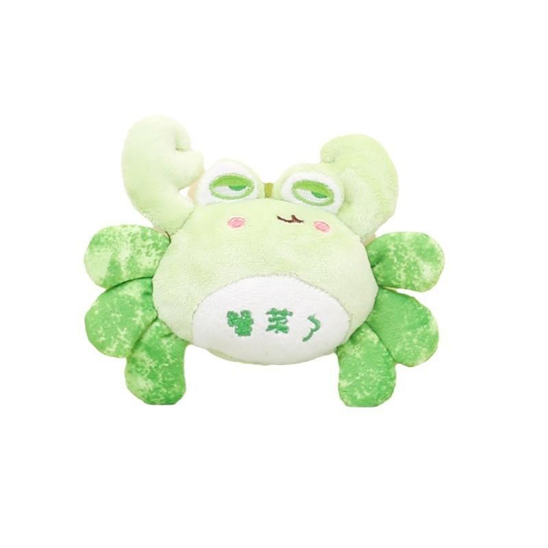 Adorable Plush Crab Keychain Soft Short Plush Filled With Pp Cotton 11cm