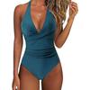One Piece Swimsuit Women Backless Swimwear Leopard Print Swimsuit Floral Lace Up Bikini Summer 2025 Holiday Beachwear New