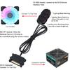 DS Mini ARGB PC Fans Controller Kit with One-to-One Matching Function for Computer Case RGB Fans, PC ARGB Heat Sink (3 Pin, 14 Key, SATA Power, 5th