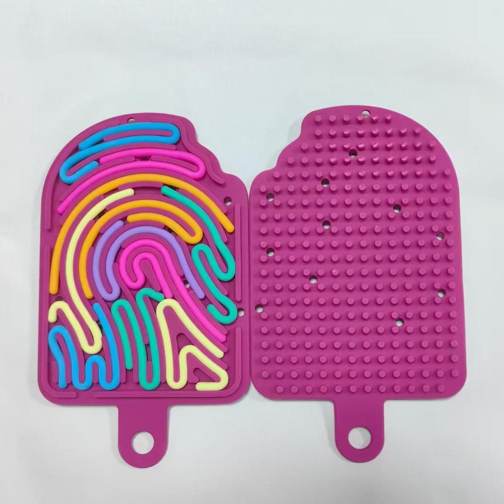 Kids' Space-Themed Sensory Ice Cream Puzzle Board