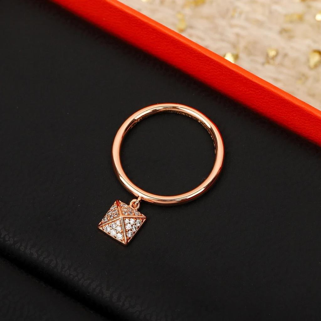 New Hot Brand Vintage Women's Rings Luxury Jewelry For Women Diamond Rose Gold Designer Fashion Pure 925 Silver Lady Party Rings