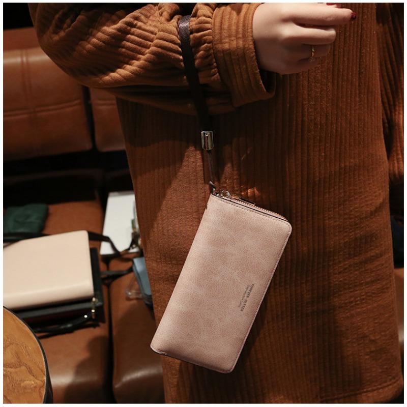 Damen Geldbörsen Vintage Handseil Reißverschluss Lange Geldbörse - Clutch Geldbörse Münzfach Kartenhalter