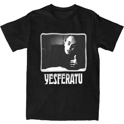 Haikyuu T-Shirt Yesferatu Lustiger Nosferatu Positiver Goth Horror-Liebhaber Reines Baumwoll-T-Shirts Shirt für Herren Kurzarm Top T-Shirts