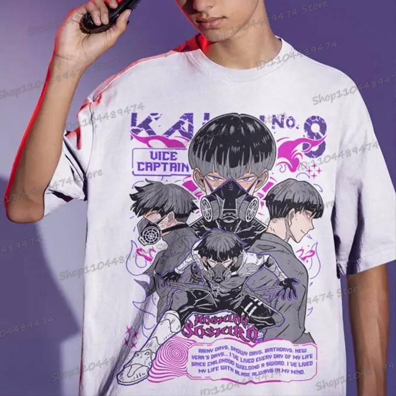 Y2K Tops Anime Kaiju No 8 T-shirt Soshiro Hoshina Lover Gift Manga T Shirt Japanese Manga Creative Women Men Trendy Tshirt