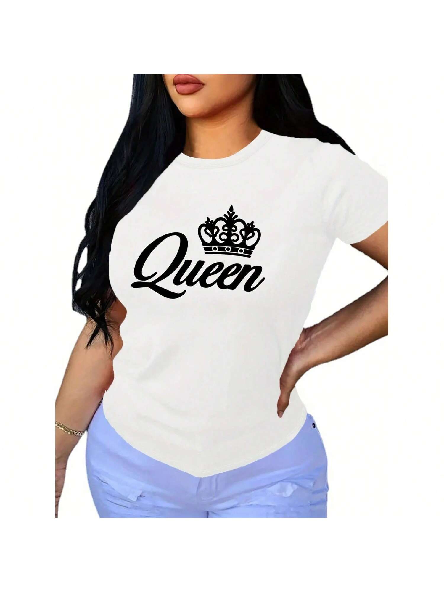 Top Design Clothes Clothing Casual Female Street Wounisex s T-Shirt Casual Black Short Sleeved Printed S разноцветный