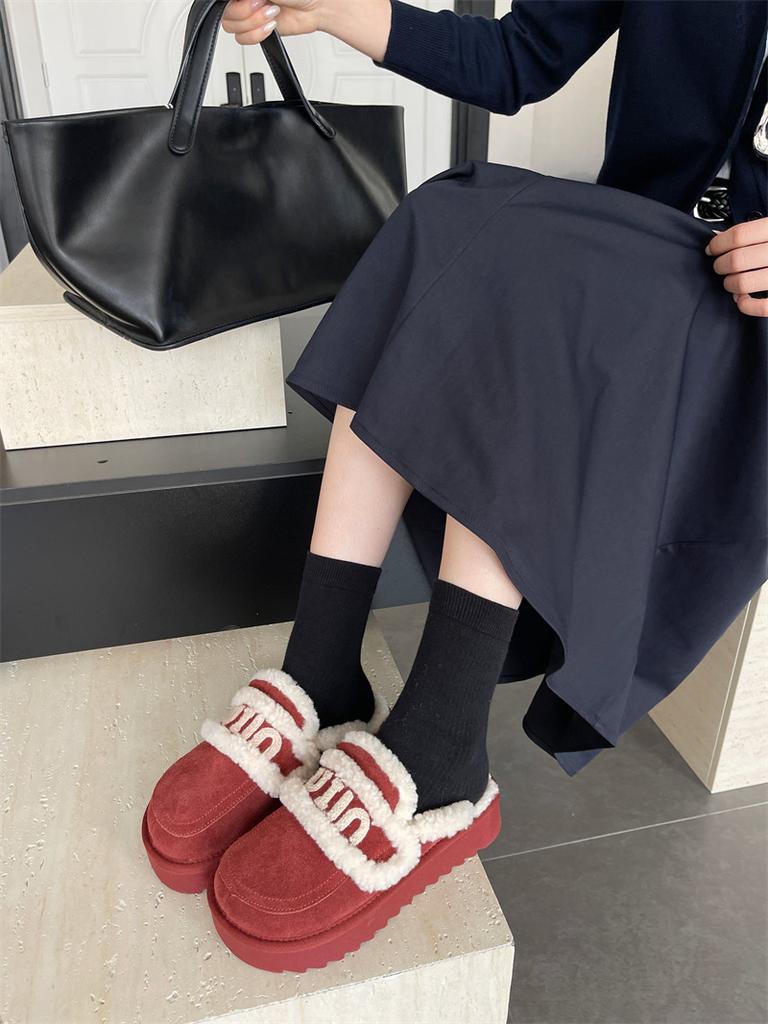 2025 new flat-bottomed bag head slippers Mao Mao women's shoes