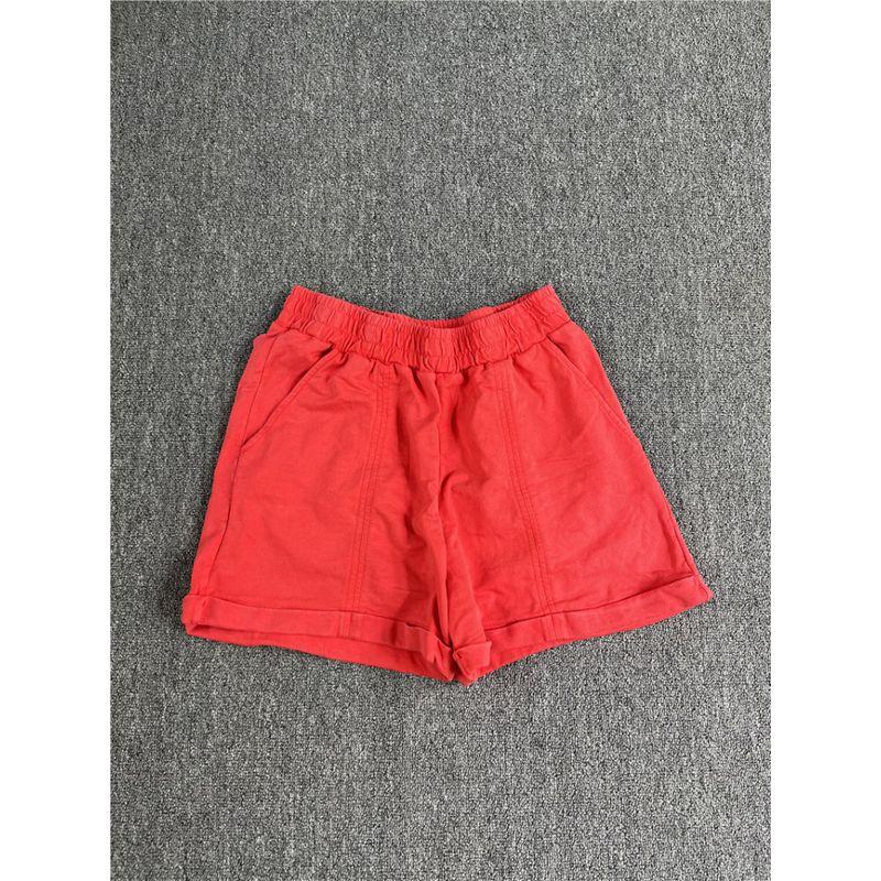 Export Old Beauty Original Single Cotton Small Terry Side Pocket Bright Color Series Women Home Sports Elastic Shorts Comfortable