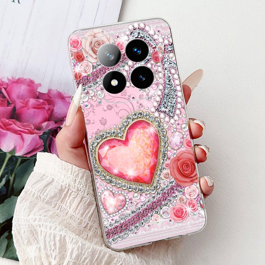 For Xiaomi Redmi Note 14 Pro+ 14Pro Note14 4G 5G Phone Case Back Cover Girly Fashion Flower Butterfly Paintong Soft TPU Fundas