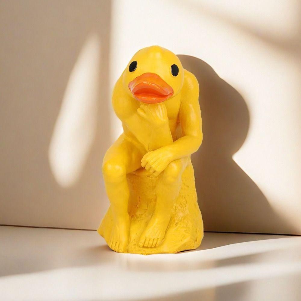 Model Thinking Duck Statue Sensory Toy Funny Animal Decorations  Children Toys