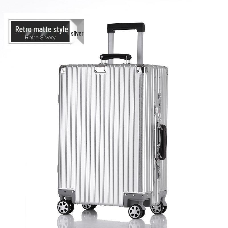 20-Inch Aluminum-Magnesium Alloy Carry-On Suitcase with Password Lock and Metal Frame