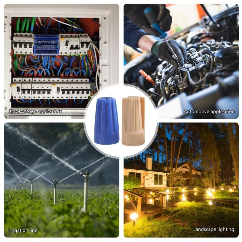 30Pcs Outdoor Seal Electrical Twist Nuts Caps Cable Terminals Connector Waterproof Wire Electrical Connectors Easy to Use