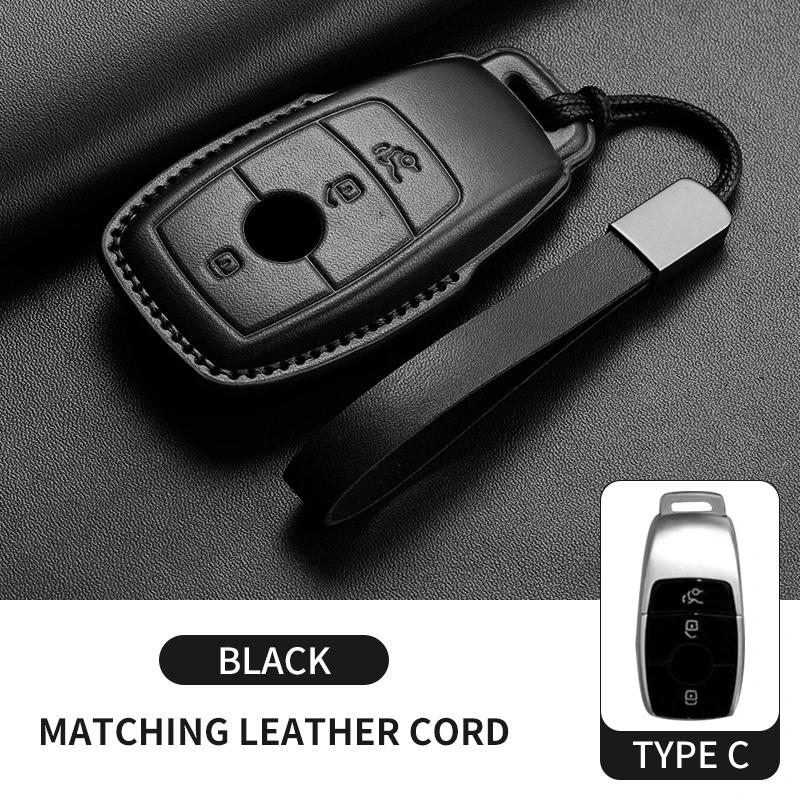 Car Key Fob Shell For Mercedes Benz A C E S G Class CLE CLA GLC W177 W205 W213 W222 X167 AMG Leather Car Remote Key Case Cover