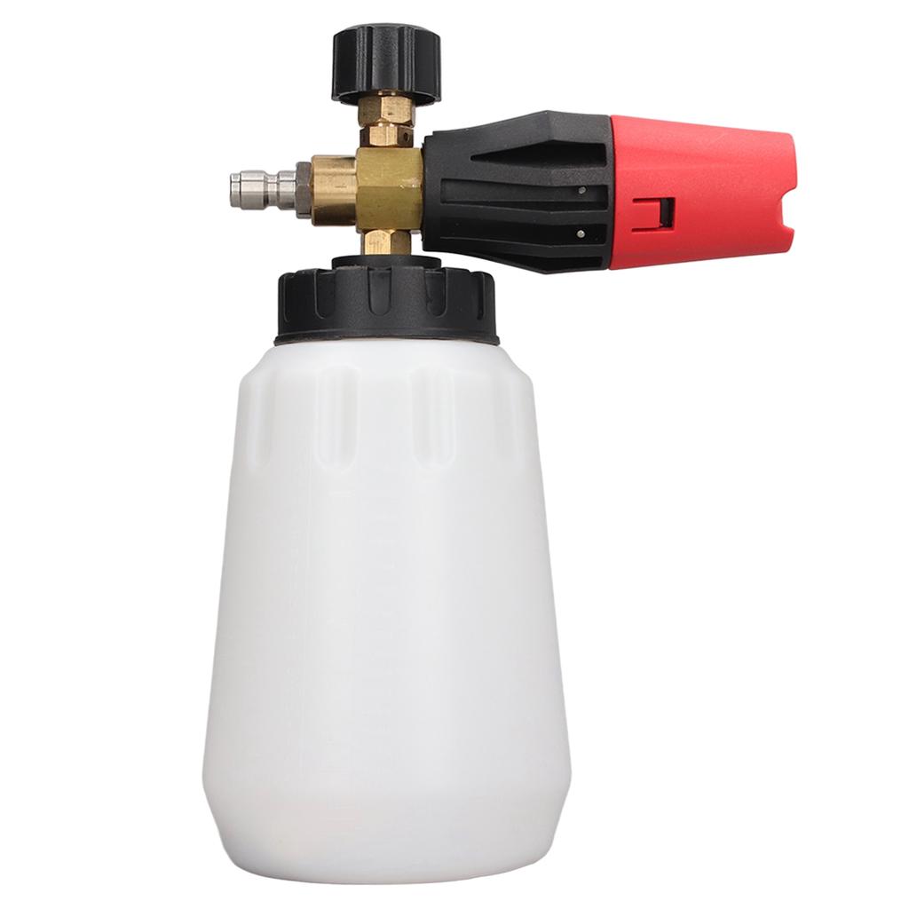Pressure Washer Foam Cannon Wide Neck Adjustable Nozzle Foam Gun for Car Washing 14in Quick Plug