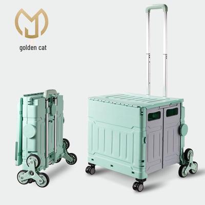 Portable Stair-Climbing Trolley: Folding Cart for Groceries, Camping, and Outdoor Use