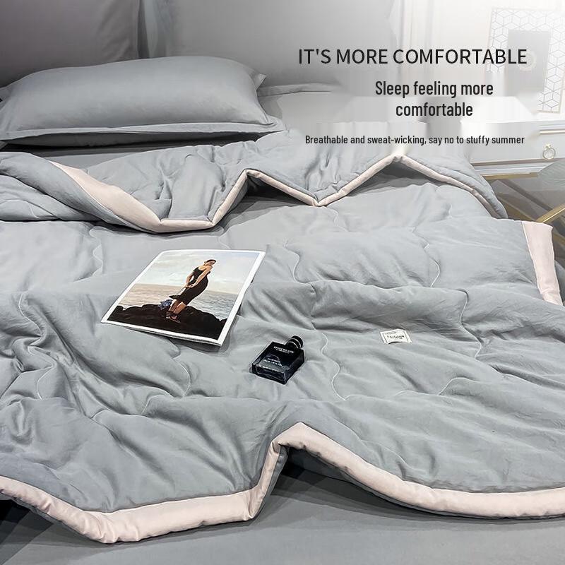 

Nanjiren Washed Cotton Machine Washable Thin Summer Quilt