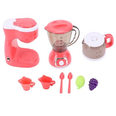 Kinder Spielküchenzubehör Spielzeugset mit Kaffeemaschine und Mixer Küchengeräte Spielzeugset