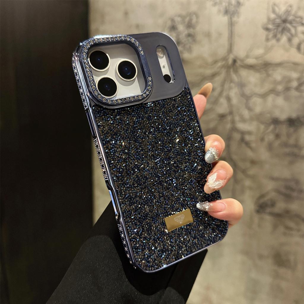 Luxury fashion Bling Glitter Phone Case For iPhone 17 Pro Max 16 15 Plus 14 13 12 11 Diamond Cover Protective Shell With bracket