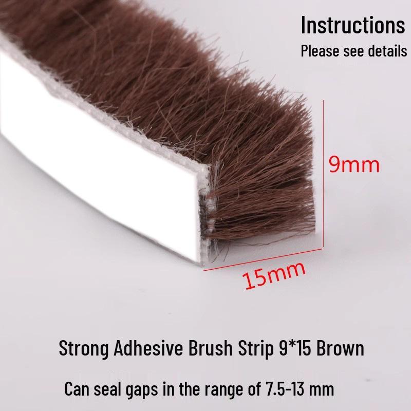 Dinggu Self-Adhesive Weatherstrip: 5m/10m Sliding Door and Window Seal, Dustproof, Anti-Collision, Mosquito Proof.