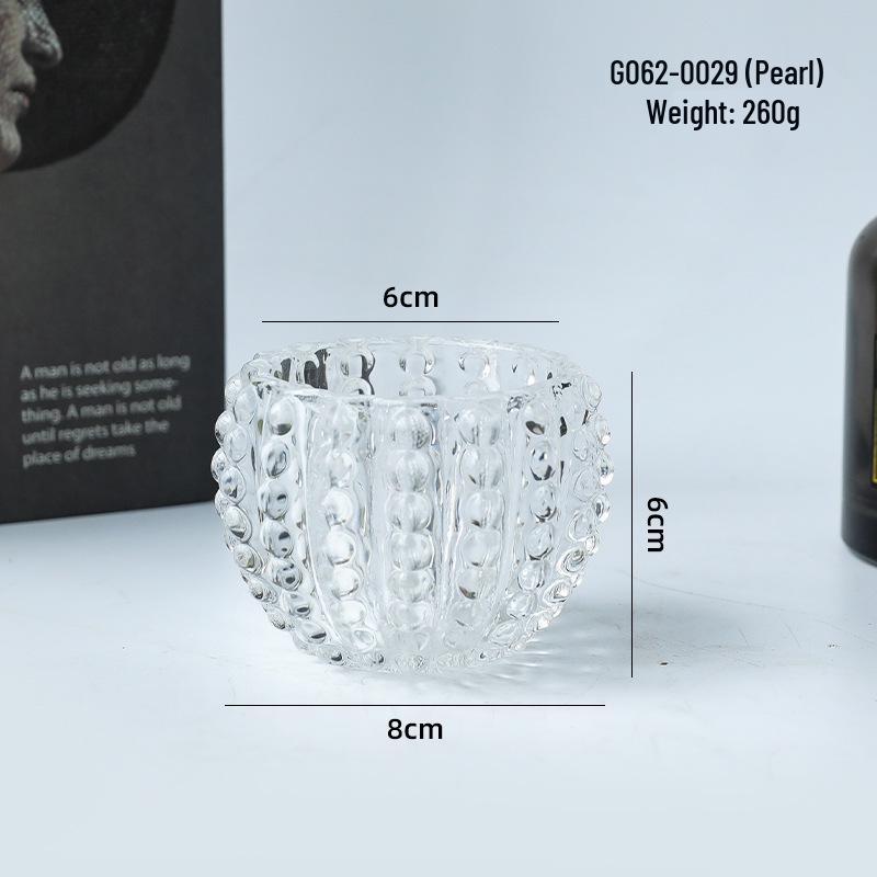 Nordic Glass Candlestick - Elegant Tea Light Holder for Weddings & Home Decor