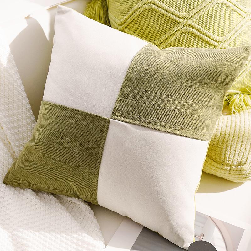 Covers Soft Plush Pumpkin Bohemian Green Knitted Pillow Covers with Tassels Floral Embroidery Cushion Pillow Home Decor Pillows