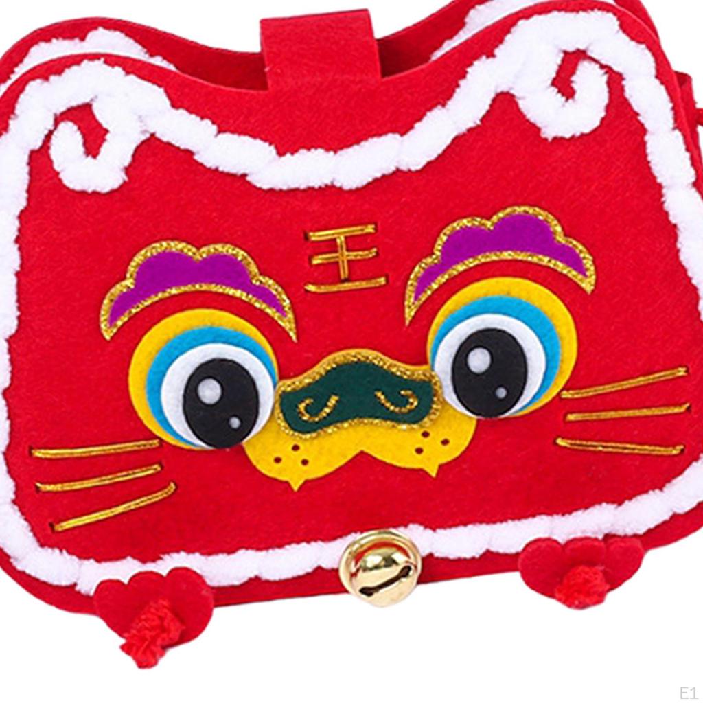 Beginner Shoulder Bag Sewing Material Sew Accessories Gift Felt Cloth DIY Bags Making Kit for Lunar