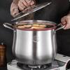 Extra Large Capacity Stainless Steel Soup Pot - Commercial Grade for Household and Kitchen Use