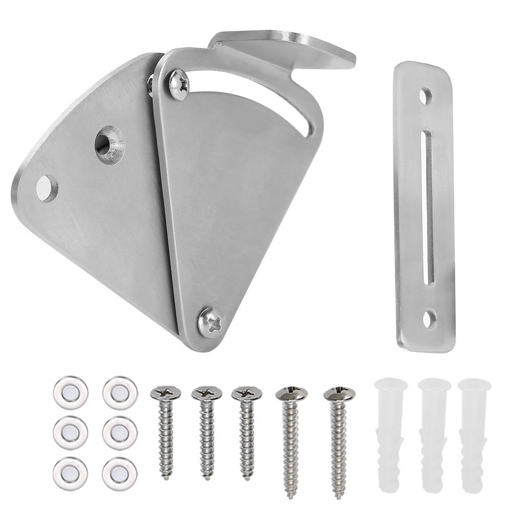 Stainless Steel Sliding Barn Door Latch Lock Set Hardware Accessory for Bathroom Bedroom