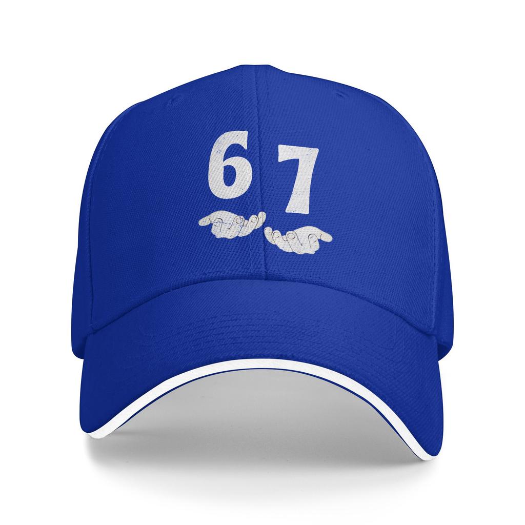 Summer 67 Six Seven Hand Meme Baseball Cap  Outdoor Sports Y2k Funny Print Sun Hip Hop Hats Women Men SunProof Baseball Caps