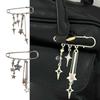 Sweet Pin Star Chain Girl's Bag Pendant Brooch Pin Stylish Bag Decors Pin Buckle Clothes Brooch Jewelry Keychain Handbag Pendant