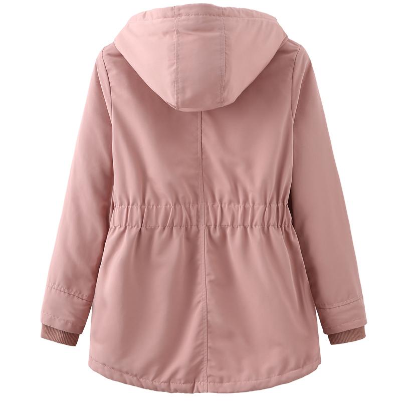 Women’s Parkas Coats BRIGH DEER Hooded Zip Up Cinched Waist Large Size Warm Overcoat Winter Outer Wear