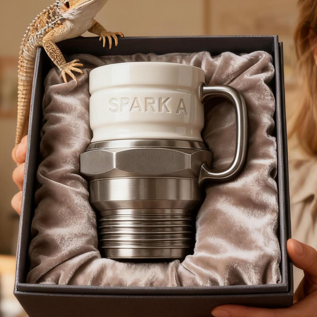 Tea Mugs Drinkware Novelty Creative Sparkplug Coffee Mug for Gearheads Car Enthusiasts Bar Birthday Christmas Office Home