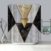 3D Geometric Marble Print Waterproof Shower Curtain,Modern Abstract Luxury Art Decorative Fabric Bath Curtain For Bathroom Decor