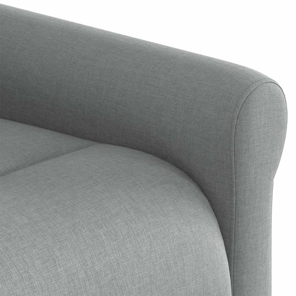 Recliner Chair with Rising Function Light Grey Fabric